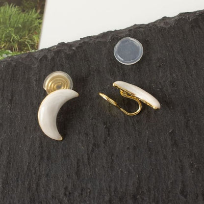 Moon Ear Stud / Clip-On Earring