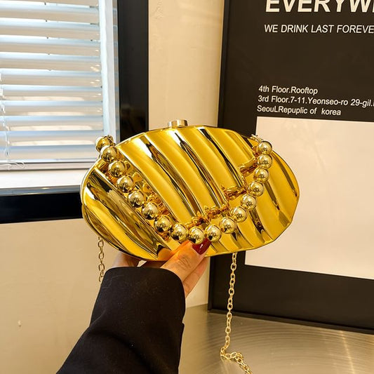 Bead Strap Box Crossbody Bag