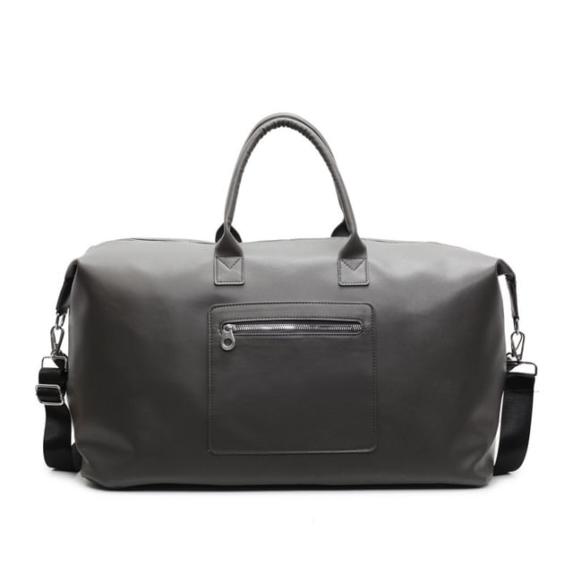 Faux Leather Top Handle Crossbody Bag