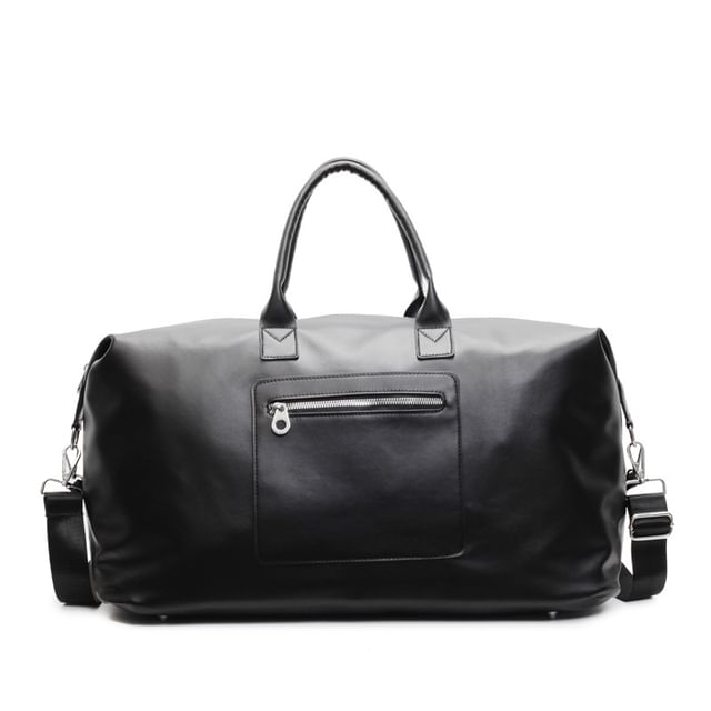 Faux Leather Top Handle Crossbody Bag