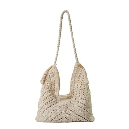 Crochet Lace Tote Bag
