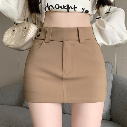 High Skort Plain Waist
