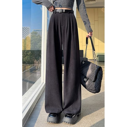 High Waist Print Wide Leg Dress Pants (Various Designs)