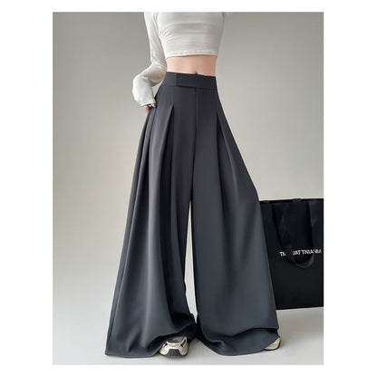 High Dress Plain Wide Pants Designs) Waist Leg (Various