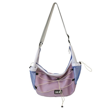 Lettering Logo Drawstring Crossbody Bag