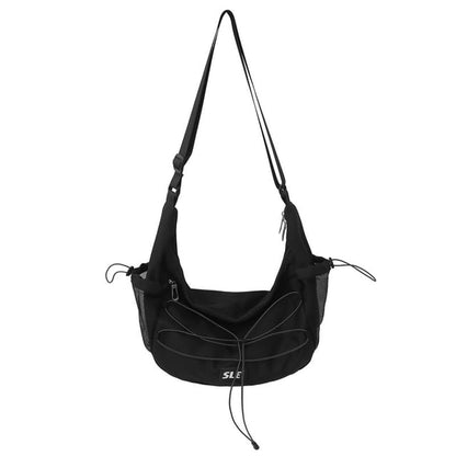 Lettering Logo Drawstring Crossbody Bag
