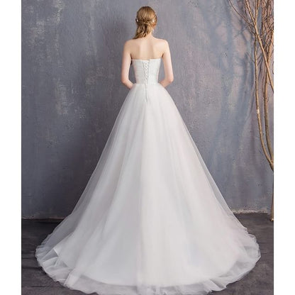 Strapless Sweetheart Neckline A-Line Wedding Dress