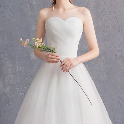 Strapless Sweetheart Neckline A-Line Wedding Dress