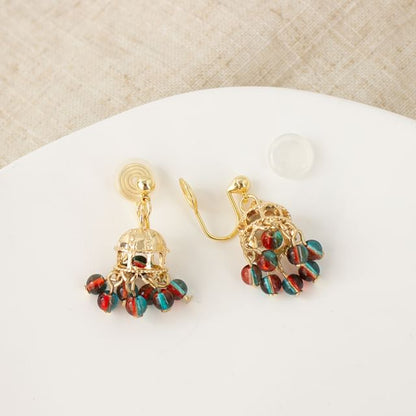 Beaded Chandelier Earring / Clip On Earring