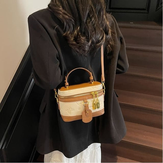 Cartoon Print Crossbody Leather Bag Faux