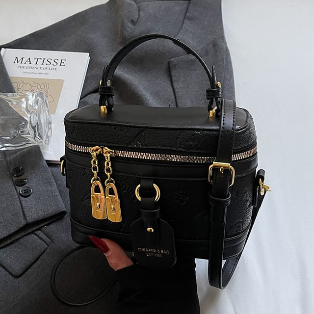 Cartoon Print Crossbody Leather Bag Faux