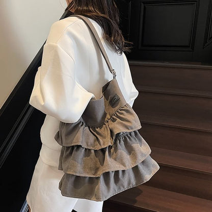 Plain Bag Tote Ruffle