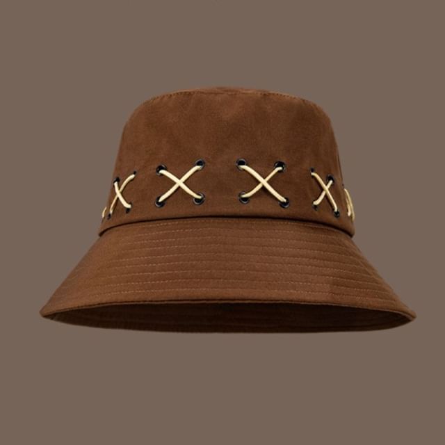 Cross Patterned Bucket Hat