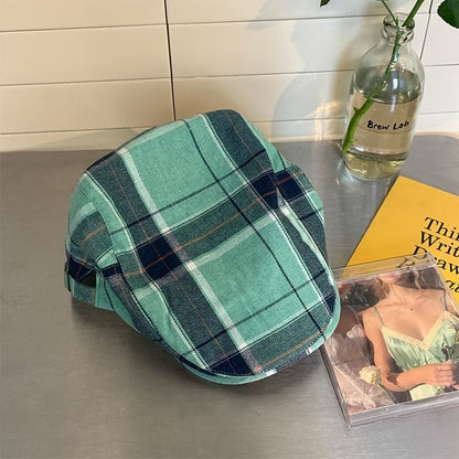 Plaid Newsboy Cap