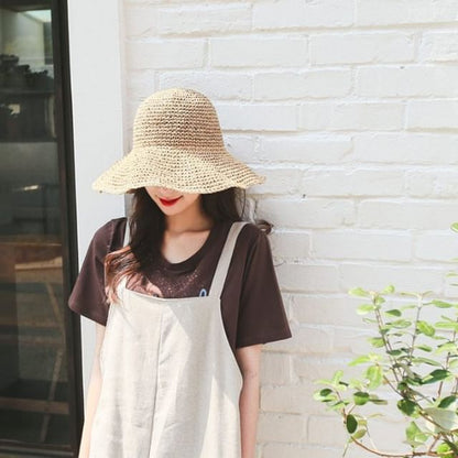 Plain Straw Sun Hat