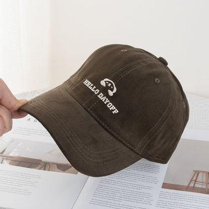 Animal Lettering Embroidered Baseball Cap (Various Designs)