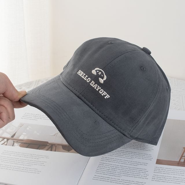 Animal Lettering Embroidered Baseball Cap (Various Designs)