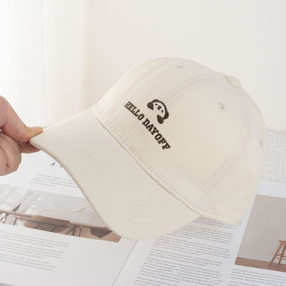 Animal Lettering Embroidered Baseball Cap (Various Designs)