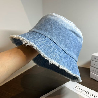 Distressed Denim Bucket Hat