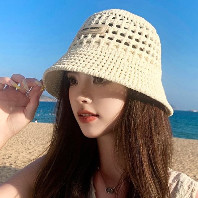 Plain Straw Bucket Hat