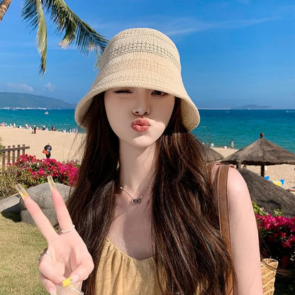 Plain Straw Cloche Hat