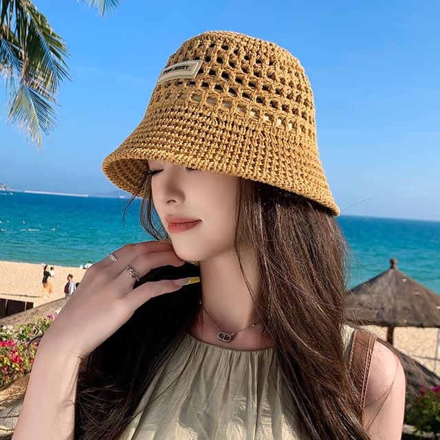 Plain Straw Bucket Hat