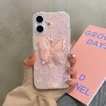 Butterfly Phone Case / Adhesive Decoration / Strap / Set