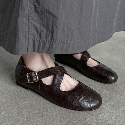 Cross Strap Mary Jane Shoes