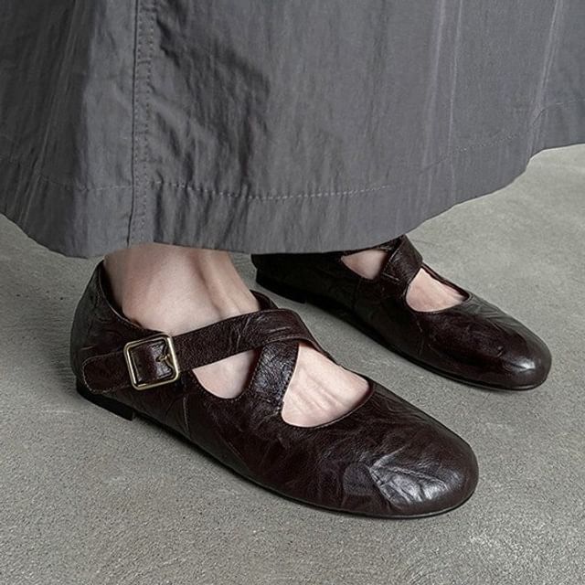 Cross Strap Mary Jane Shoes