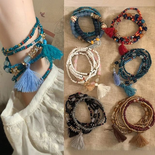 Tassel Bead Bracelet (Various Designs)
