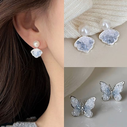 Faux Crystal Alloy Drop Earring (Various Designs)