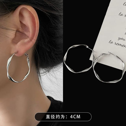 Twisted Alloy Hoop Earring (Various Designs)