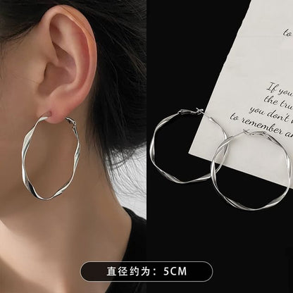 Twisted Alloy Hoop Earring (Various Designs)