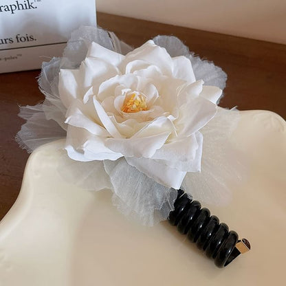 Floral / Ribbon / Bead Coil Hair Tie (Various Designs)