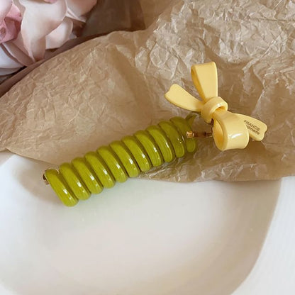 Floral / Ribbon / Bead Coil Hair Tie (Various Designs)