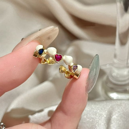 Embellished Glaze Alloy Open Ring (Various Designs)