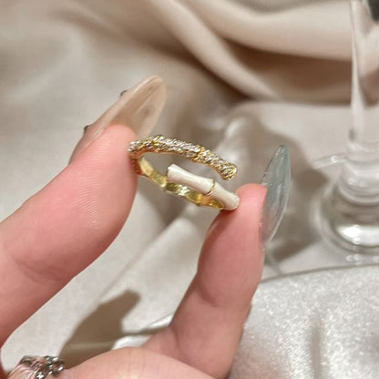 Embellished Glaze Alloy Open Ring (Various Designs)