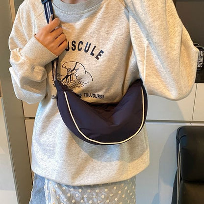 Contrast Trim Crossbody Bag