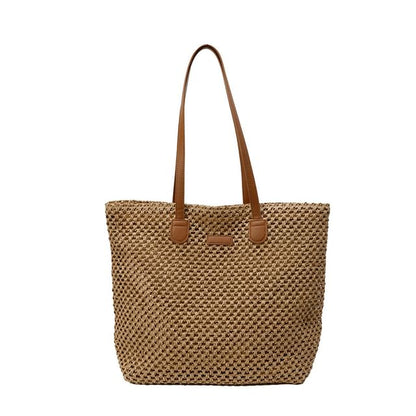 Perforated Straw Tote Bag