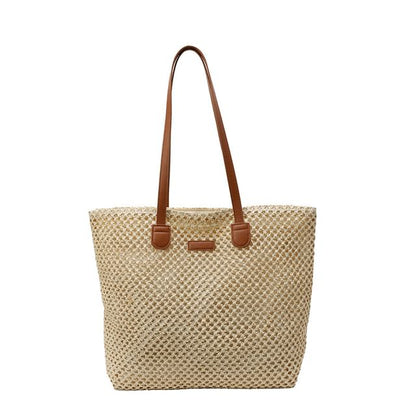 Perforated Straw Tote Bag