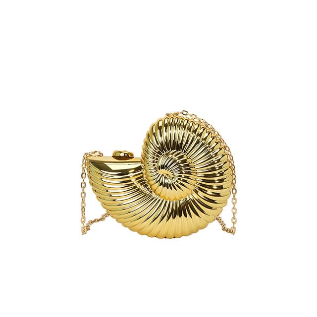 Chain Strap Shell Evening Bag
