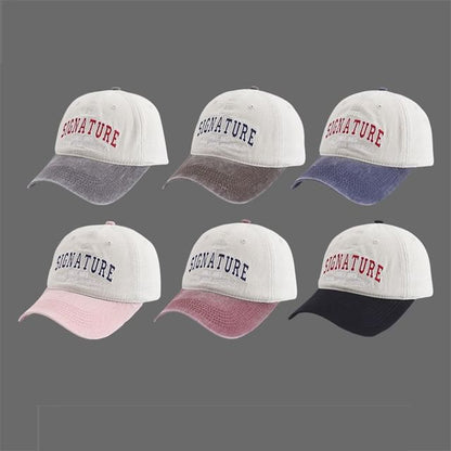 Embroidered Two-Tone Letter Cap