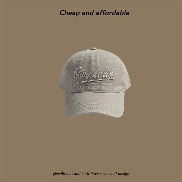 Embroidered Washed Letter Cap