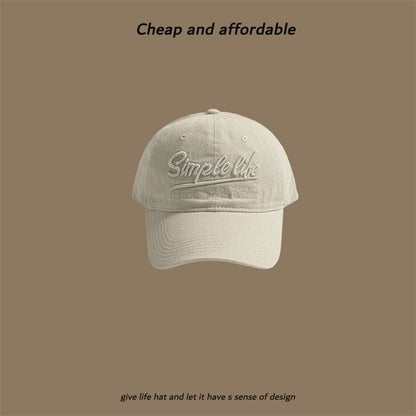 Embroidered Washed Letter Cap