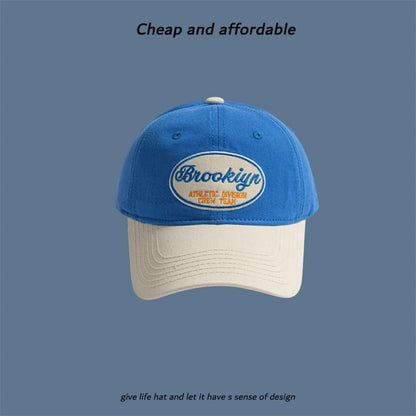 Embroidered Letter Cap Two-Tone