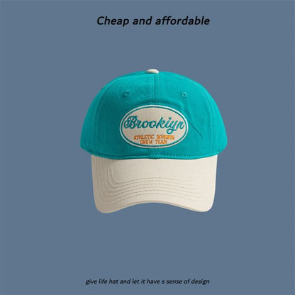 Embroidered Letter Cap Two-Tone