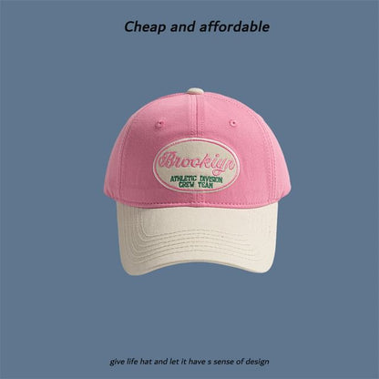 Embroidered Letter Cap Two-Tone
