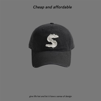 Applique Distressed Cap Letter