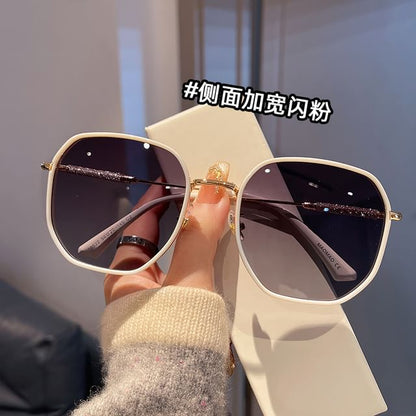 Glitter Round Frame Sunglasses