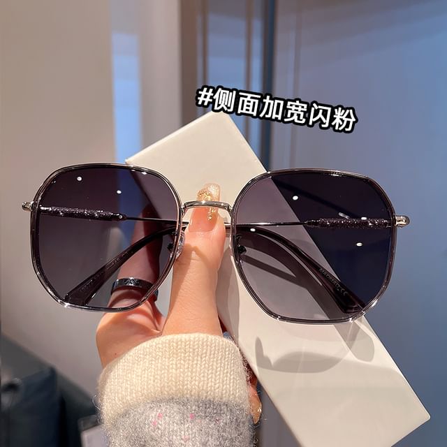 Glitter Round Frame Sunglasses
